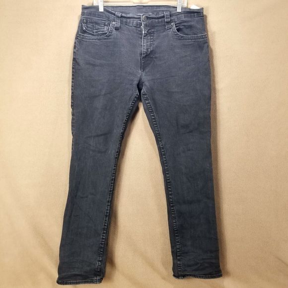 True Religión Jeans Mens36×32 Ricky Relaxed Straight Denim Black